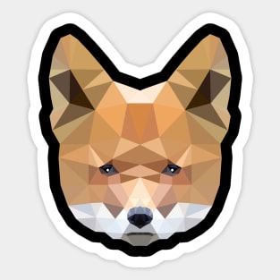 fox foxy polygon Sticker